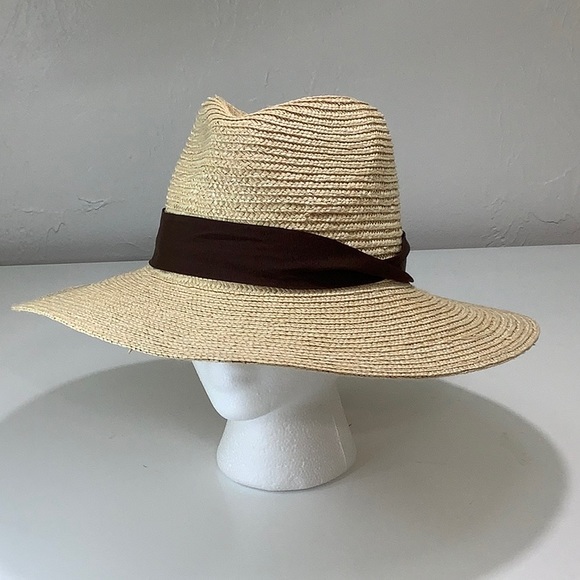 Brixton straw Fedora Sun brown band hat size XS NWT - Picture 7 of 16